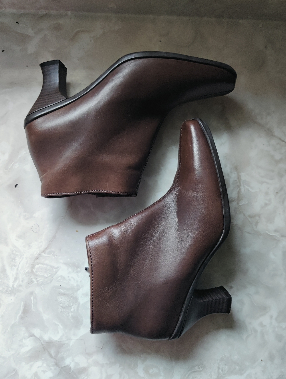 La CANADIENNE Dark Brown Leather Ankle Booties